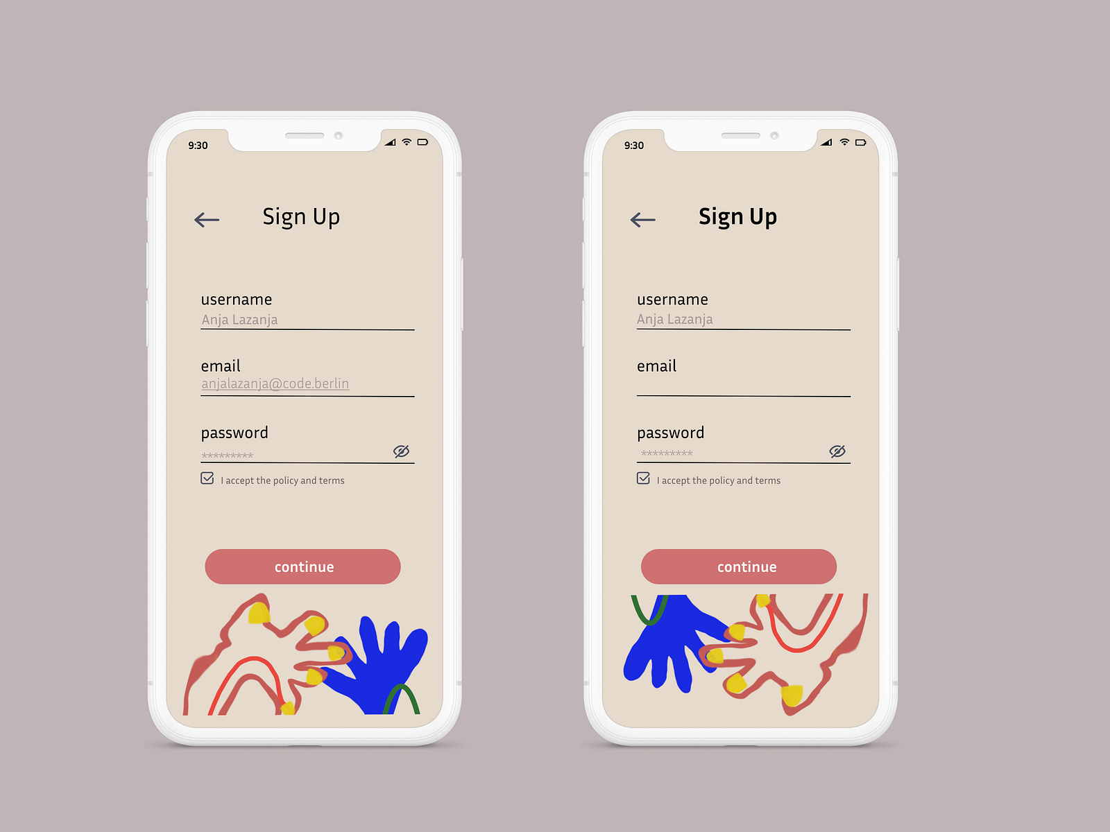 sign up page. 30 days UI challenge day by Anja on Dribbble