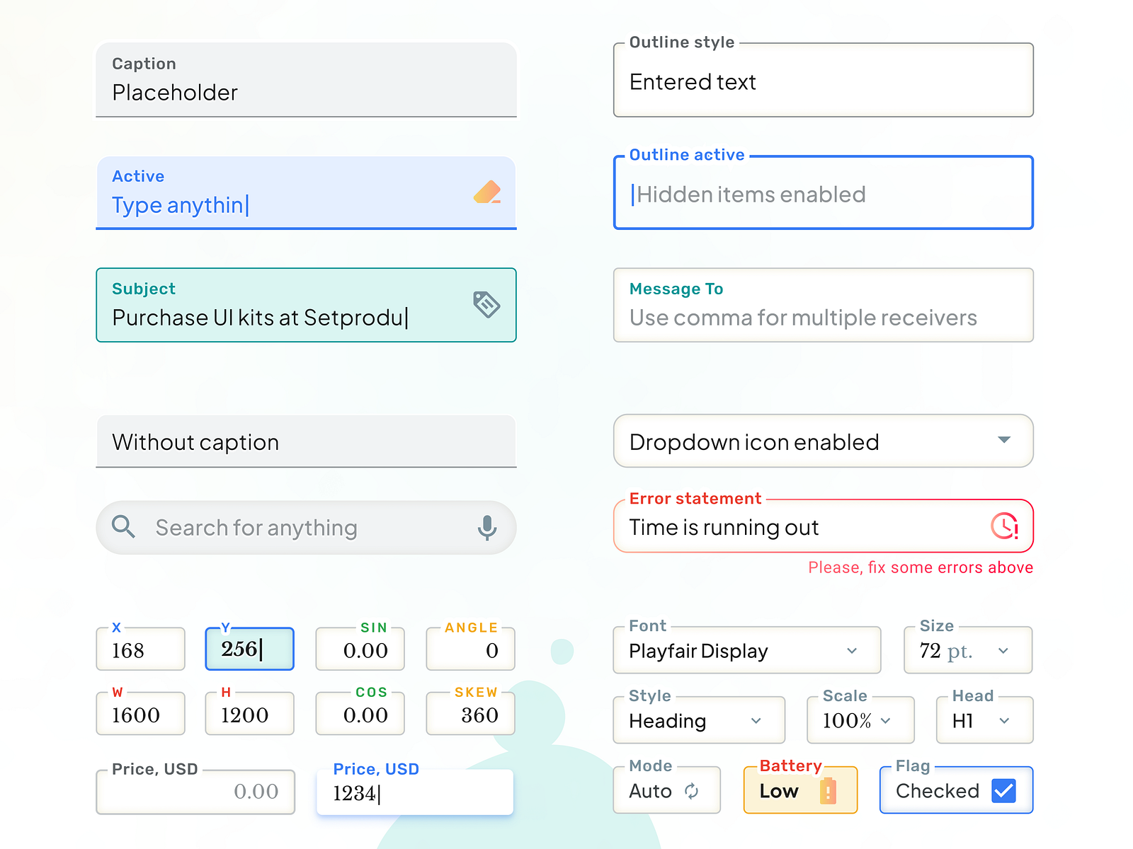 Desktop Dashboards Ui kit with inputs & text fields by Roman Kamushken ...