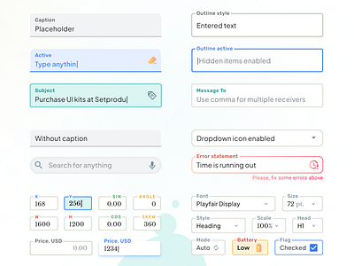 Desktop Dashboards Ui kit with inputs & text fields active app dashboard design desktop dropdown enter error figma fill filled forms input material templates text text field ui ui kit web