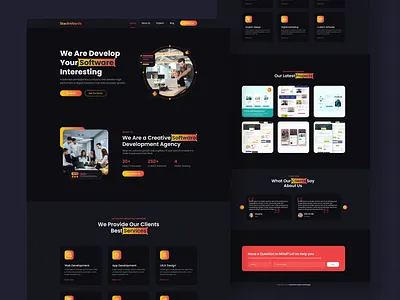 Digital Agency Website - Dark Version agency website animation branding clean clean ui design development digital agency website graphic design logo logo design minimal minimalist trendy ui ui design uiux ux web design website