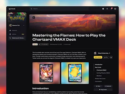 Articles / Article Page articles editorial design news article pokemon pokemon tcg ui ux