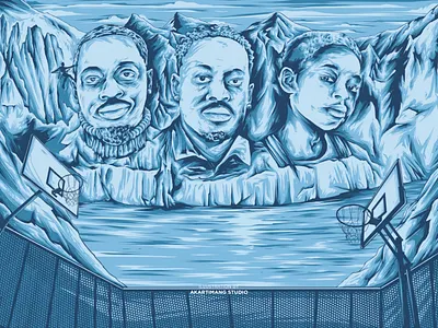 Icey Land design digitalillustration handdrawn iceland illustration mountain snowmontain