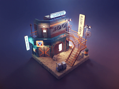 Guardians of the Galaxy Tutorial 3d blender cyberpunk diorama guardians of the galaxy illustration isometric process render tutorial