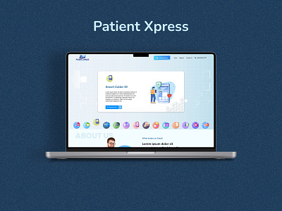 Patient Xpress:- Website design design figma logo mockup uiux vector web design