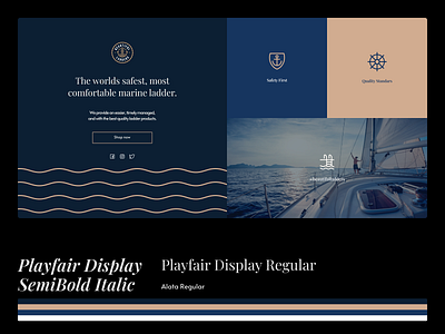 BeautifulLadders branding beautiful blue boat boating branding ladders luxury ui uidesign website