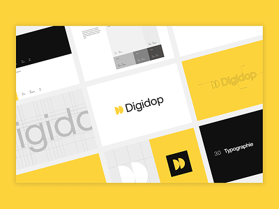 Digidop | Brand Guidelines ⚫️🟡 branding color design design system digidop graphic design logo