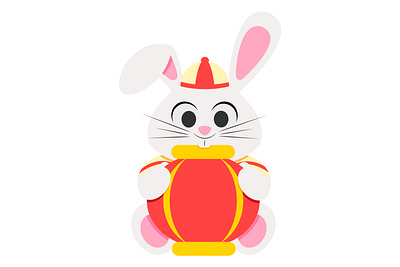 Chinnese Rabbit Icon app branding design graphic design illustration logo typography ui ux vector