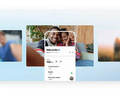 Carousel shared accounts carousel fintech lydia webdesign