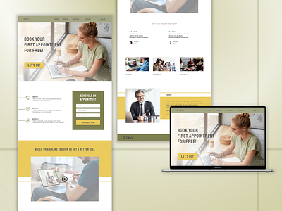 Counseling Website / Landing Page design graphic design landing landing page ui user interface ux uxui web design