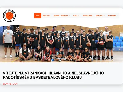 Website for a basketball club branding web design wordpress development