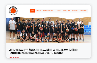 Website for a basketball club branding web design wordpress development