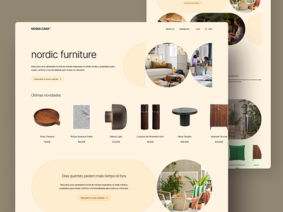 Furniture Landing Page ecommerce furniture furniture website ikea landing page nordic nordic furniture ui website