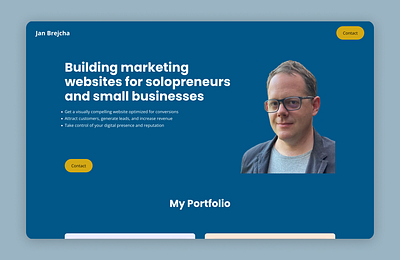 Solopreneur portfolio website web design wordpress development