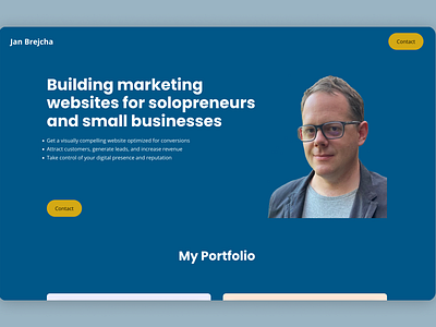 Solopreneur portfolio website web design wordpress development