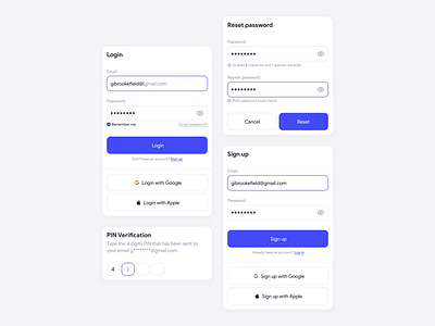 Login components - Coomponents Ui kit by Vincenzo on Dribbble