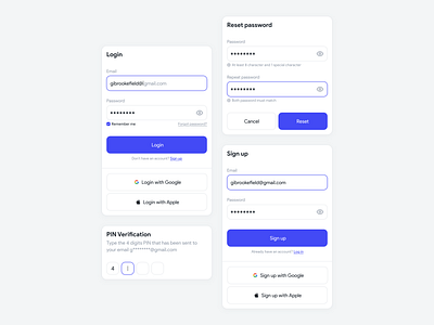 Login components - Coomponents Ui kit by Vince on Dribbble