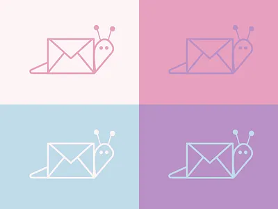 You've Got Snail Mail bug color color palette design envelope flat illustration insect mail minimal palette sketch snail