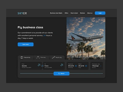 Premium flights booking web platform design adaptive airlines booking branding branding landing design flights fly fly ticket homepage landing page minimal plane postmark ticket travel travel tourism ui ux web