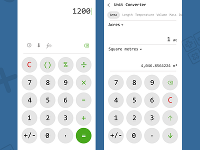 Calculator App Daily UI Day 004 #DailyUI application calculator challenge4 dailyui design figma interface unit mesure