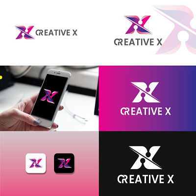 Logo Design for Creative X Concept: X+Pen Pin branding design graphic design illustration logo typography vector