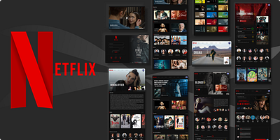 NETFLIX: Redesign of the TV &movie streaming website design figma typography ui ux website