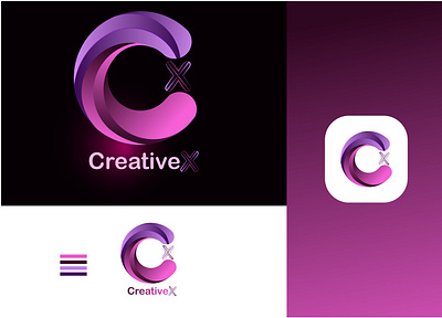 Creative X - Logo Design appicon applogo brand identity creativelogo girdlogo gradient logo logodaily logoideas logoinspire logomark logoprocess logoroom logos mordan logo professionallogo