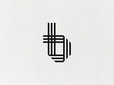 Unused B Concept b concept fold for sale identity letter b lines logo overlap three unused weave