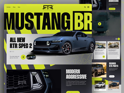 2024 Mustang RTR Spec 2 Reveal automotive car ford mustang typography ui web design