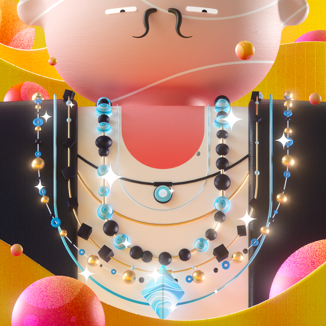 Who r u watching 2d 36days abstract chara character charadesign chill clothes drip eye eyes look man mustache necklace smooth space vector