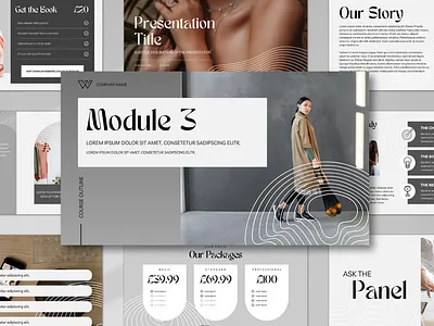 Sleek & Minimal Webinar Slide Deck Design branding canva canva slide deck canva templates design editable template graphic design graphicdesign graphics identity design presentation design presentation template presentations slide deck slide template template template design ui