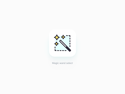 Magic wand select tool icon art cute icon icon set iconography illustration sticker