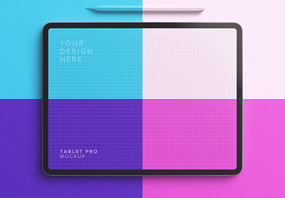 iPad Pro 12.9” Mockup branding design graphic design illustration ipad isolated object logo mockup tablet