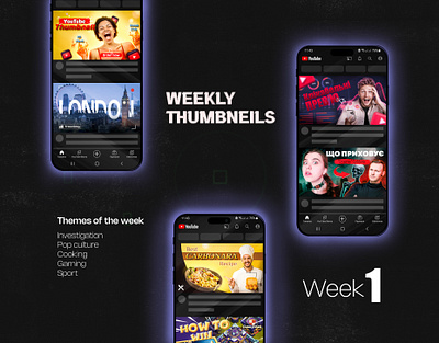 Weekly Thumbnails design graphic design thumbnails youtube