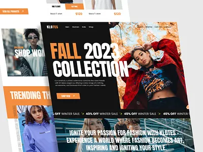 KLOTES - Fashion landing page e commerce e commerce design fashion fashion collection fashion design fashion e commerce web design fashion web landing page landing page design ui design web web design