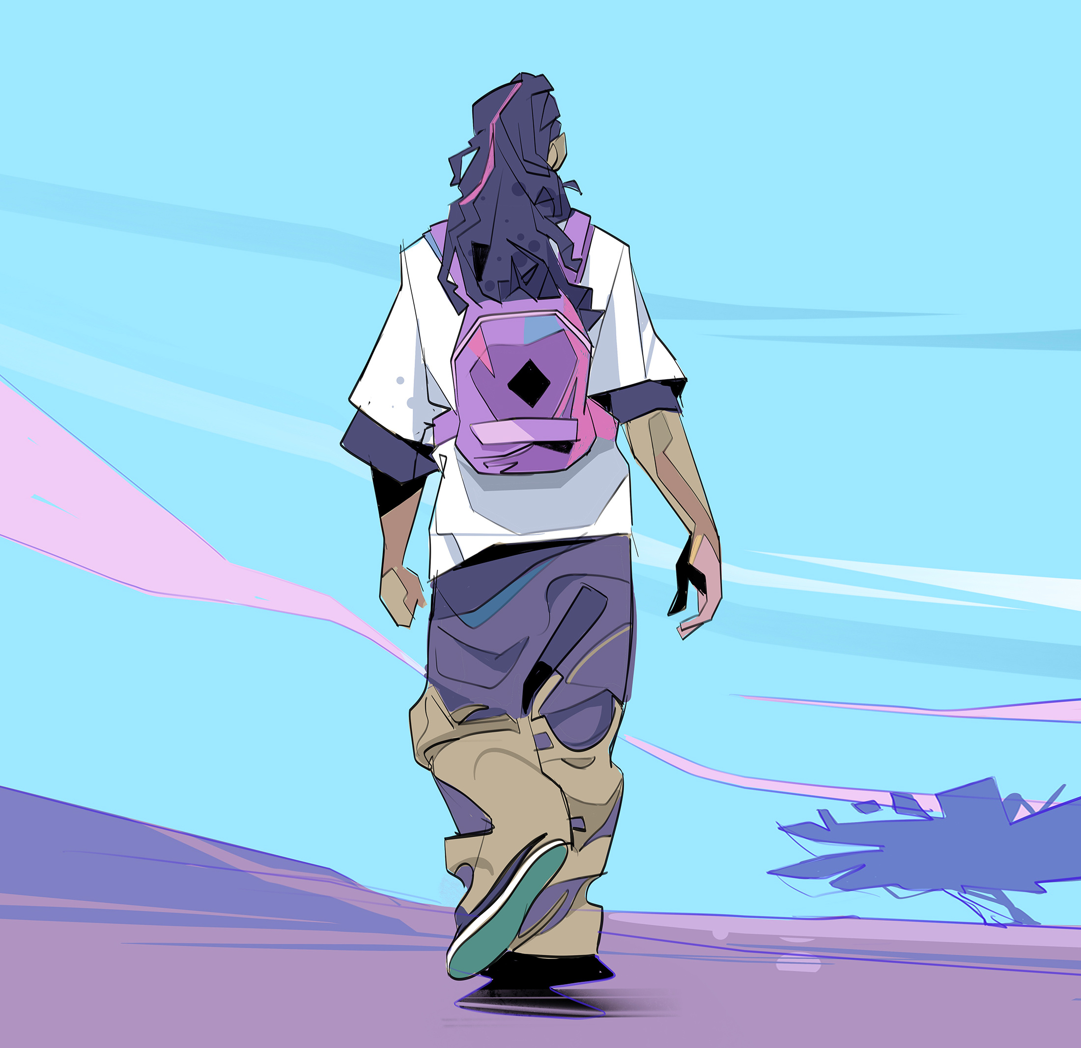 The Trip 🎒 adventure explorer future illustration journey lifestyle nomad path trip