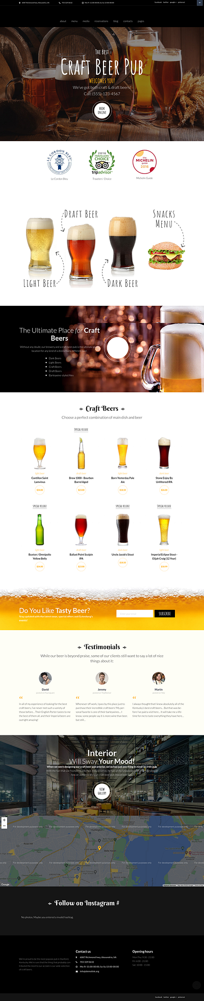 Beer Brewery Website design graphic design ui ux website wordpress