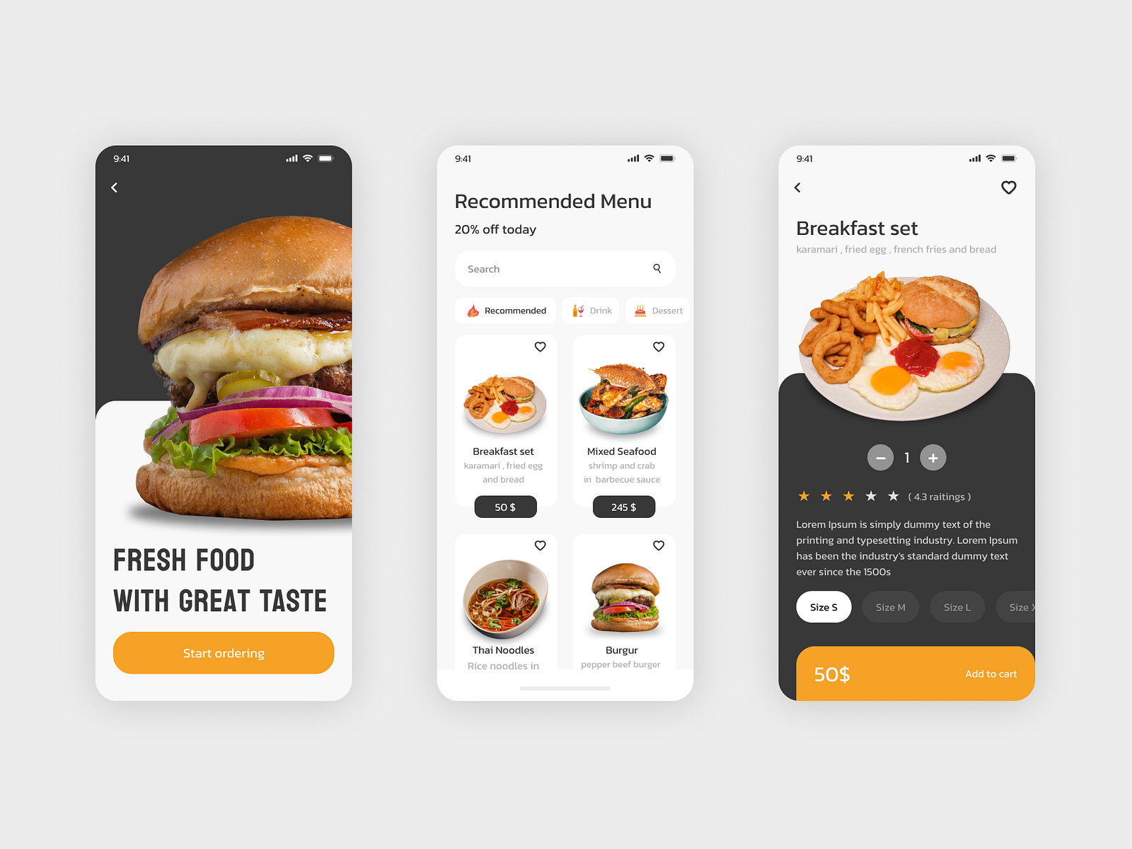 Food Delivery by Kanoknipha Wong on Dribbble