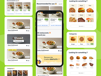 Tawtaw - kitchen App app delivery design food fresh green kitchen mobile pizza ui ux