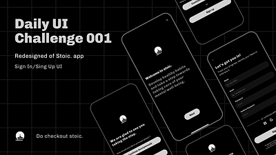 #DailyUI Challenge 001 app branding design logo typography ui vector