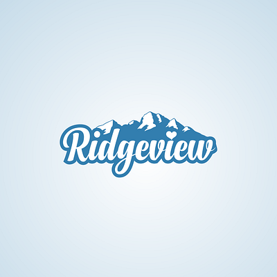 Ridgeview | Logo cold ice logo love mountain