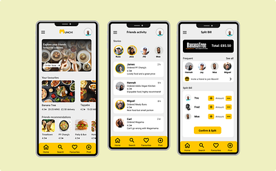 Munch - Food App design eat food hungry logo london restaurant typography ui ux