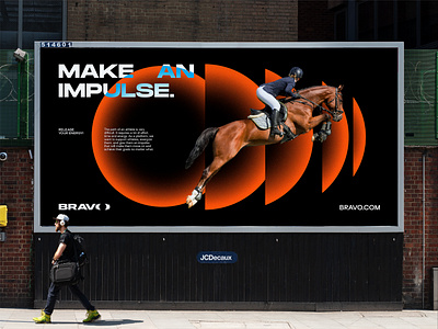 Bravo — Advertising for sports platform advertising brand branding graphic design horse identity logo media sport tennis typography