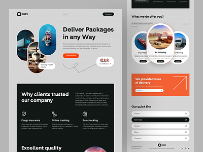 Logistic Website Design aesthetich app cargo company container corporate delivery design expedition landing page logistic manufacturing shipment supply tracking tranding tranport ui uiuxdesign website