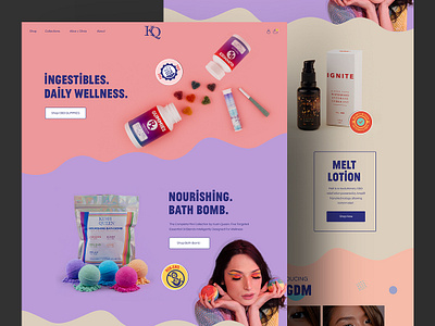 Kush Queen - CBD Wellness Landing Page Website app brand branding clean design flat graphic design icon illustration illustrator logo logo design minimal typography ui ux vector web web design website