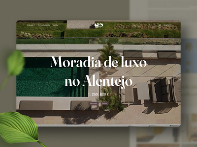 Real Estate Landing Page alentejo blog house luxury luxury house portugal property real estate real estate listing real estate luxury real estate website realty ui