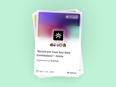 Contribution Cards from Avenue cards contributions github gradients product product ui shaders typography ui user experience user interface ux web3