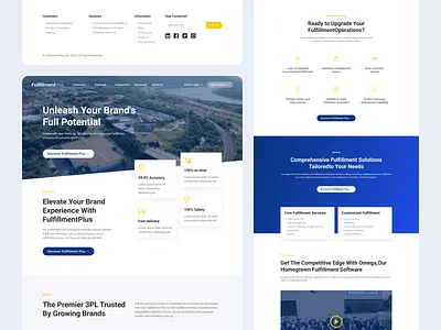 Fulfillment Plus WordPress Theme 🧑🏻‍💻 homepage ui web webdesign website wordpress wordpress theme