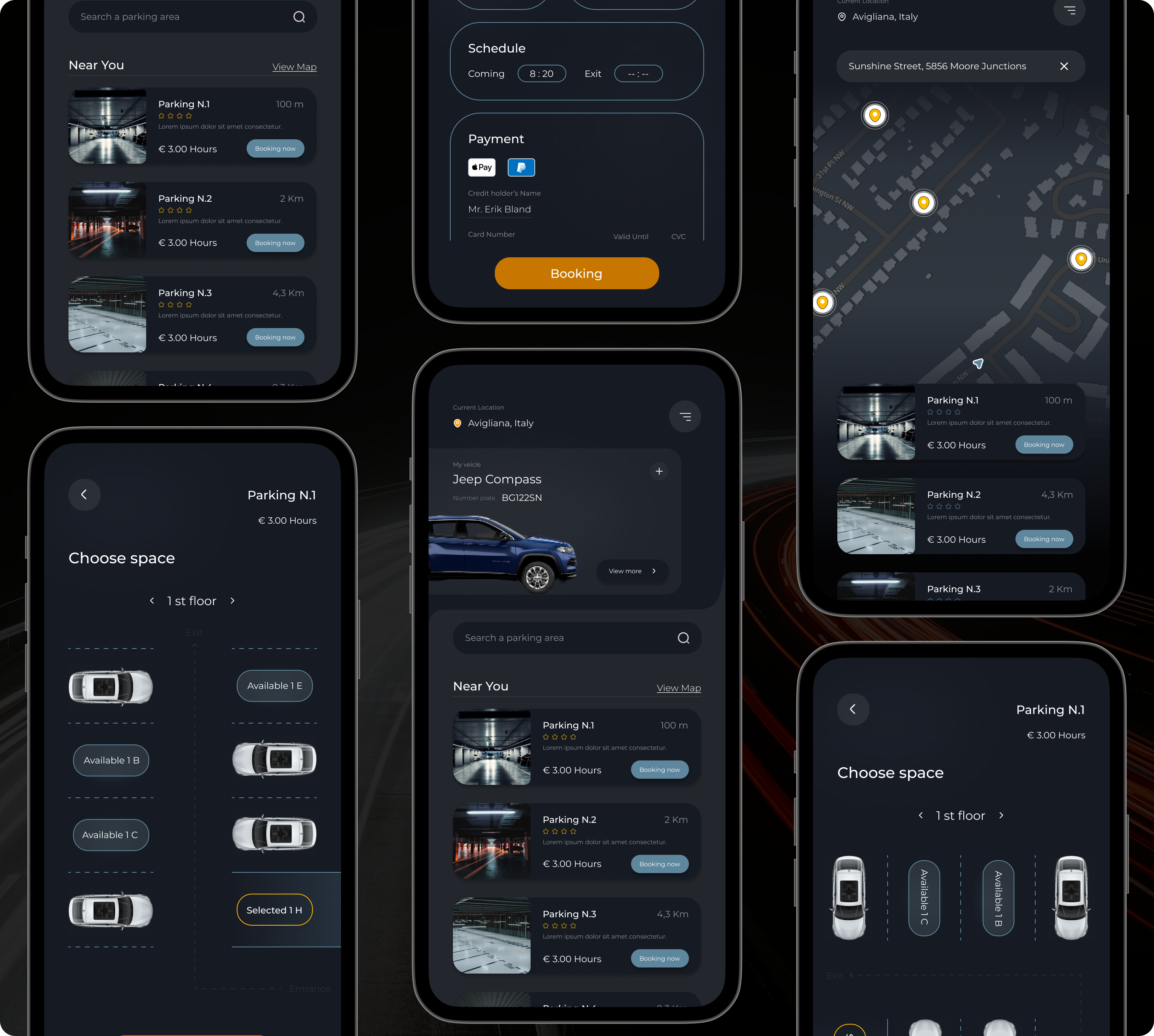 Example of Parking app