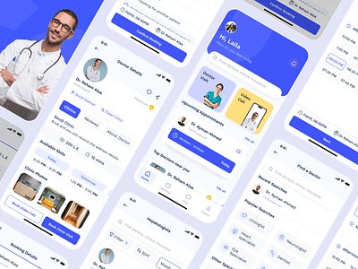 👨‍⚕️ Doctor's Appointment App app design doctor appoinment app health care medical patient search doctors ui ux visual