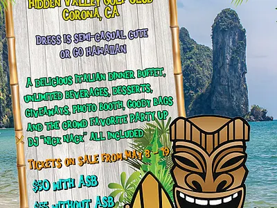 Senior Dinner Dance The Last Aloha graphic design